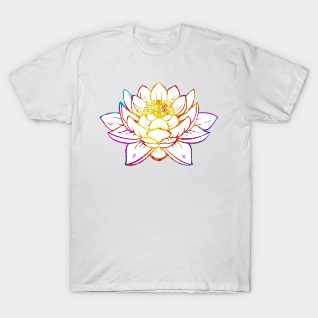 Watercolor Lotus T-Shirt by aterkaderk